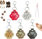 5 Pcs Pet Hair Keychain  Leather Paw Keychain With Hair Storage For Dog   Cat 