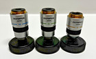 Set Of 3 Olympus Microscope Objectives Dplan 40  20  10