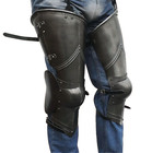 Medieval Knight Greek Articulated Greaves Leg Cosplay Warrior Armor Black