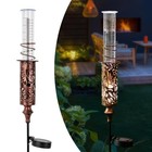 Solar Hummingbird Rain Gauge - 7  Outdoor Tube Measure Tool With Stake  Yard Dec