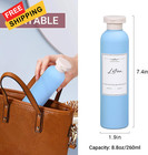 Travel Shampoo Bottle  Empty Plastic Squeeze Bottles 8 8oz With Light Blue 