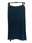 Effortless Style Skirt Women s Size 2x Teal Citi Knits Stretch Maxi
