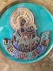 Nos Unused Vintage Christianity Brass Wall Decor Virgin Mary Baby Jesus Nos