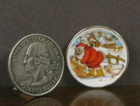Porcelain  Plate  dollhouse Miniature   Uk   1 12 Scale   Christmas    Marked