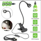 Usb Reading Light Flexible Led Lamp Laptop Computer Clip On Bed Desk Table New