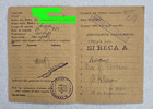 Colonies Card Africa Eritrea Asmara 1946 British Military Identity Card