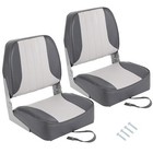 2pcs Boat Seats Low Back Folding Fishing Boat Seat Chair Sponge Padding New