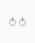 Round E-f vvs Lab Grown Diamond 14k Gold  Open Circle Door Knocker Stud Earrings