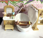 Calico Critters Deluxe Bathroom Set  Two Missing Pieces  Gently Cleaned 