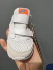 Nike Air Max Systm Td Toddler Sneakers White orange Us 5c Hook   Loop Dq0286-114