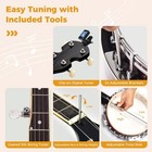 Sonart 5 String Geared Tunable Banjo 24 Brackets Closed Back Remo Head W  Case