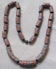 Antique Venetian Millefiori African Trade 51 Bead Cobalt Glass 28  Necklace