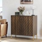 Mid Century Modern Sideboard Buffet Cabinet Walnut Storage Credenza Dining Room