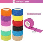 12color Self Adhesive Bandage Wrap  1  X 5 Yards Elastic Athletic Tape  12 Pack