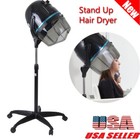 Pro Stand Up Rolling Bonnet Hair Dryer Adjustable Hooded Salon Beauty W  Wheels