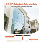Telescopic Extension Pole  3 8-12 Ft Adjustable Aluminum Alloy Pole  Durable