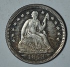 1853 P Seated Liberty Half Dime With Arrows Claned     3642