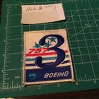 Vintage Boeing 757 Patch  3 White blue W stripes 2 3 4 