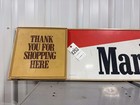 Marlboro Cigarettes Metal Sign 55   Vintage 1985 Thank You For Shopping Here