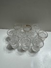 Pattee Cross Shot Glasses Clear Vintage Set Of 10