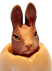 Vintage Easter Celluloid Rabbit Bunny In Egg Roly-poly Toy 3 t