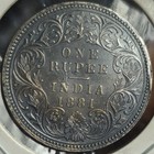 Found In North Bengal River Key Date British India Victoria Silver Rupee 1881 S1