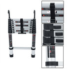 8 5 10 5 12 5 14 5 Ft Collapsible Telescopic Extension Ladders Aluminum W  Hooks