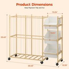 Toy Storage Organizer With 3 Removable Bins  Kids Storage Toy Shelf Organizer