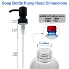 Soap Pump Replacement  Hand Dispensers For Bathroom  Black-pump