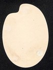 Blank Victorian Trade Card Die Artist s Palette Shaped W  Child Portrait   Gilt