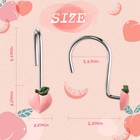 Peach Shower Curtain Hooks - 12 Pcs Peach Bathroom Resin Decor Set Glide Home   