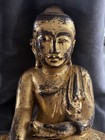 Antique Mandalay shan Burmese Hand Carved Buddha With 24k Guilding