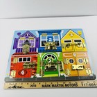 Melissa   Doug Wooden Locks And Latches Activity Board 6 Doors Puzzle Learning