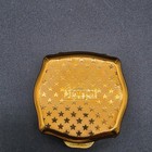 Vintage Stratton England Pill Box Black Floral Enamel Gold Tone W  Tweezers
