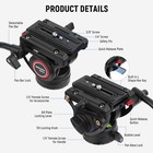 Neewer Video Tripod Fluid Head With Quick Release Plate For Dji Rs Manfrotto