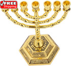 12 Tribes Of Israel Menorah  Jerusalem Temple 7 Branch Jewish Candle Holder  5 I