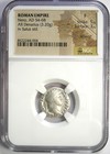 Nero Ar Denarius Silver Roman Rare Coin 54-68 Ad - Certified Ngc Fine