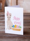 Caroline s Treasures White Boston Terrier Easter Greeting Cards Pack Of 8