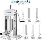 11lb 5l Manual Sausage Stuffer Vertical Meat 304 Stainless Steel Sausage Maker