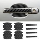 8pcs Car Door Handle Scratch Protectors  Carbon Fiber Car Door Handle Black