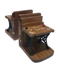 Vintage Wood   Iron Student Desk  school Daze  Bookends
