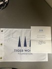 Authentic Tiger Woods Signed Tgr Pin Flag  Original