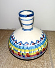 Vintage Giovanni Vietri Squat Bud Vase Signed  3 75    X 2 75 
