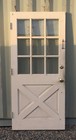 Vintage 9 Pane Farmhouse Cottage Door Solid Wood Damage Shipping Available 