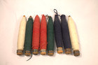 Vintage Lot Of 8 Industrial 9    Wooden Spools Bobbins Thread Sewing Yarn Weaving