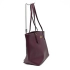 Auth Coach City Zip Top Tote 83857 Bordeaux Crossgrain Leather - Tote Bag