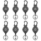 8-pack Heavy Duty Retractable Keychain Badge Holder  Tactical Id Reel  31 5    Cor