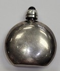 Vintage 925 Sterling Silver Ormex Mexico Perfume Snuff Bottle Garnet Red Top