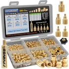 300 6pcs M2 M2 5 M3 M4 M5 Premium Brass Threaded 300pcs M2-m5 Kit tools