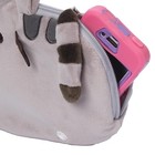 Gund Pusheen Cat Plush Stuffed Animal Wrislet Purse  Gray  8  New